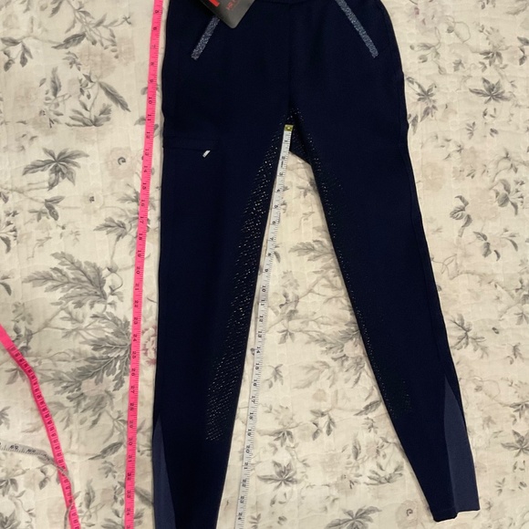 HR Farm Full Seat Silicone Grip Star High Waist Equestrian Riding Breeches NWT - Picture 10 of 16